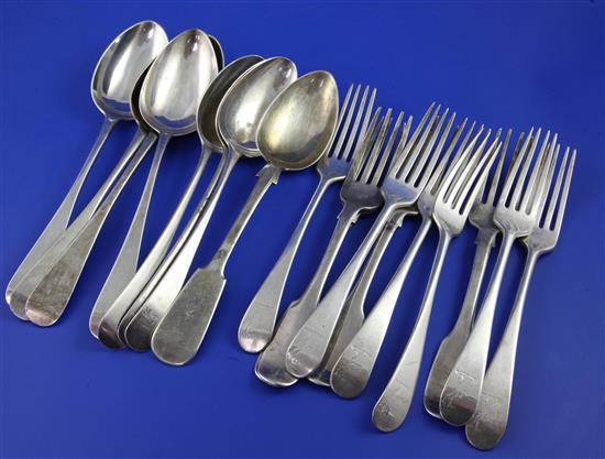 Assorted Newcastle silver flatware.